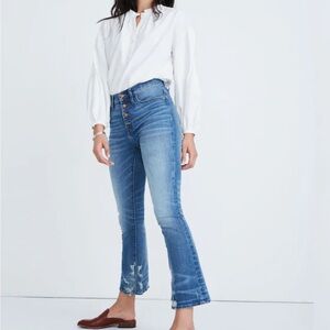 Madewell Cali Demi-Boot Jeans in Bess Wash: Button-Front Edition size 26P
